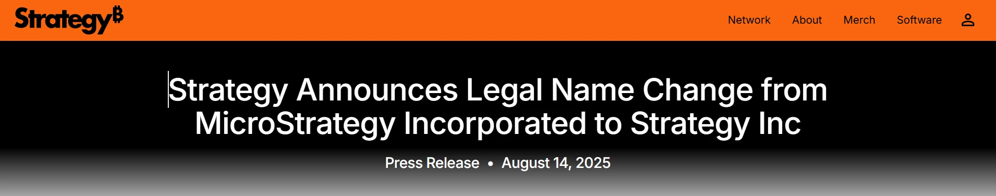 Strategy公司法定名称正式变更为Strategy Inc